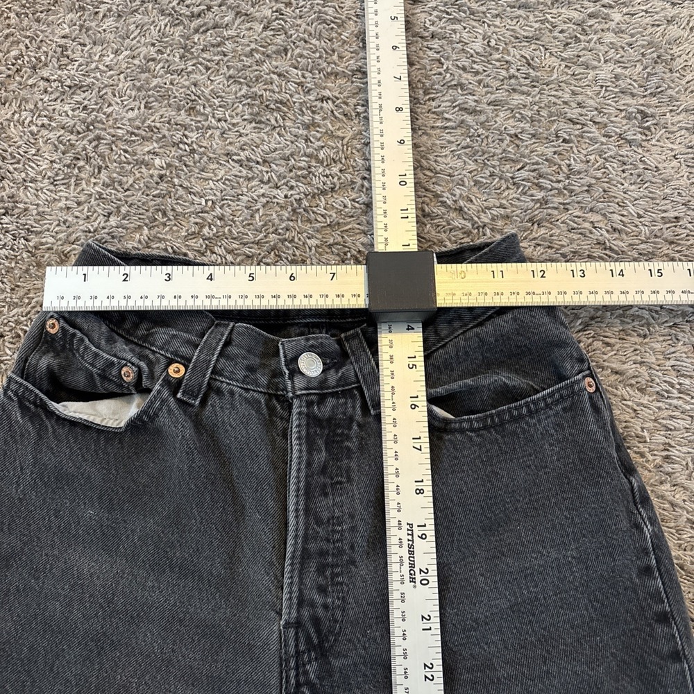 Vintage Levis 544 Jeans Womens Black Button Fly High Rise Made in USA 90s 24x28 - Picture 4 of 8